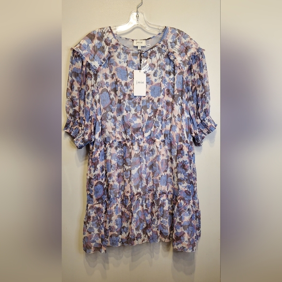 277. NWT - Joie - "Laura" Mini Silk Dress - Picture 7 of 13